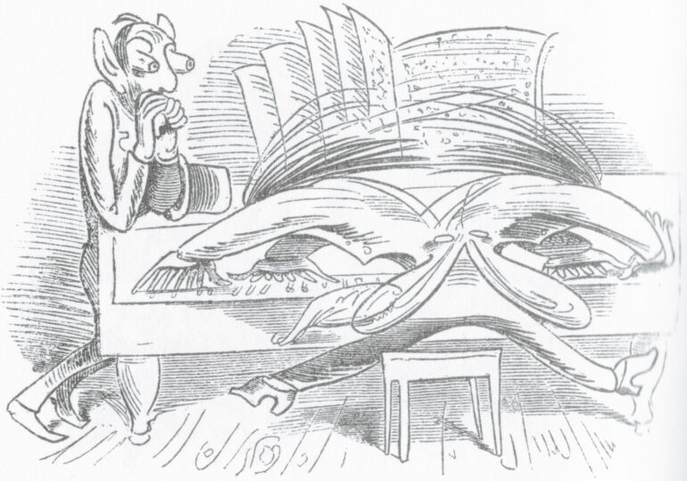 Illustration von Wilhelm Busch zu „Der Virtuos“ (Bild 5)