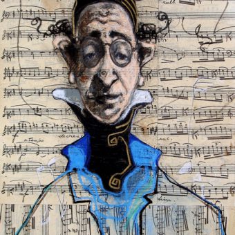 ¨Herr Lämpel¨ Tècnica mixta sobre papel
