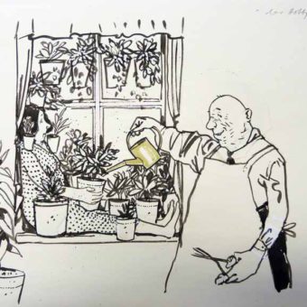 Foto von der Ausstellung „Peter Tuma. Satiren & Humoresken“