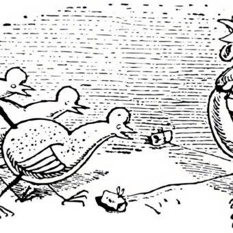 Illustration von Wilhelm Busch zu Max und Moritz, Erster Streich (Zeichnung 4)
