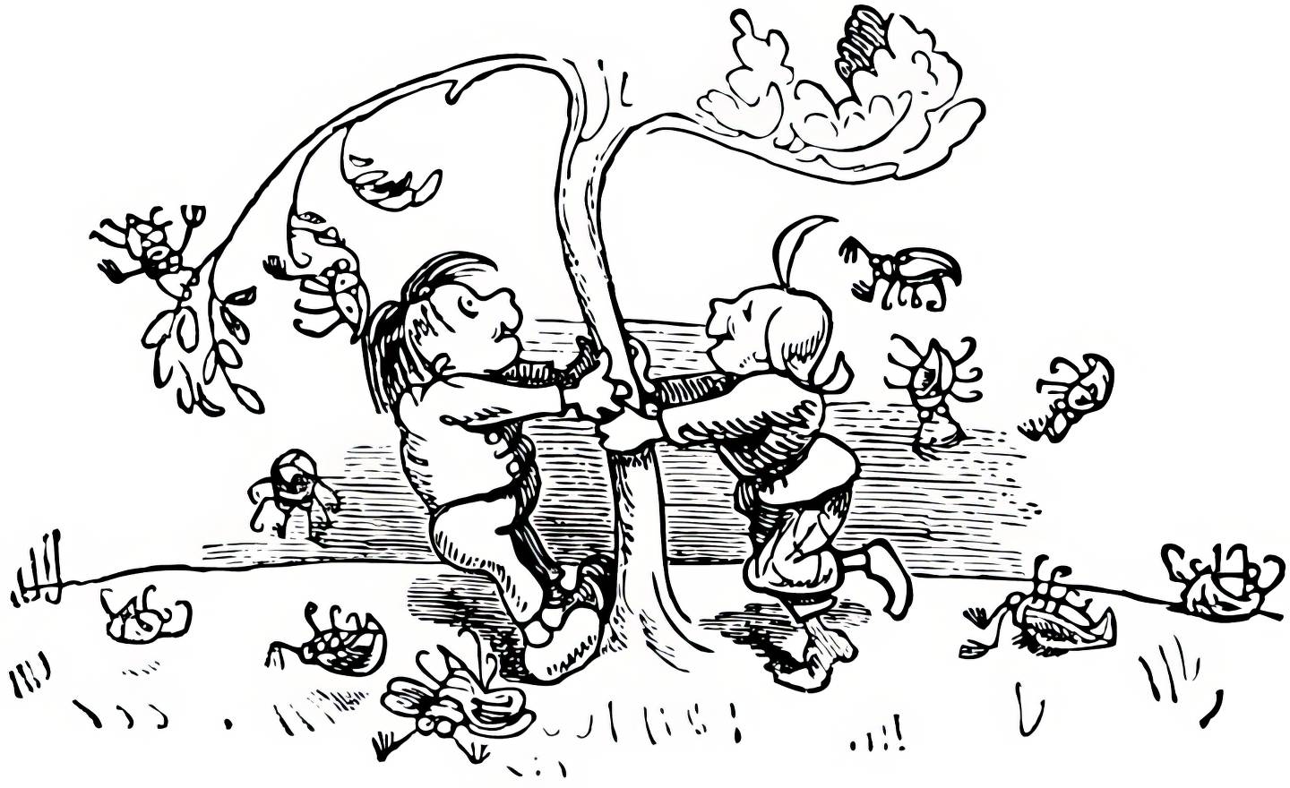 Onkel Fritz im fünften Streich von Max und Moritz