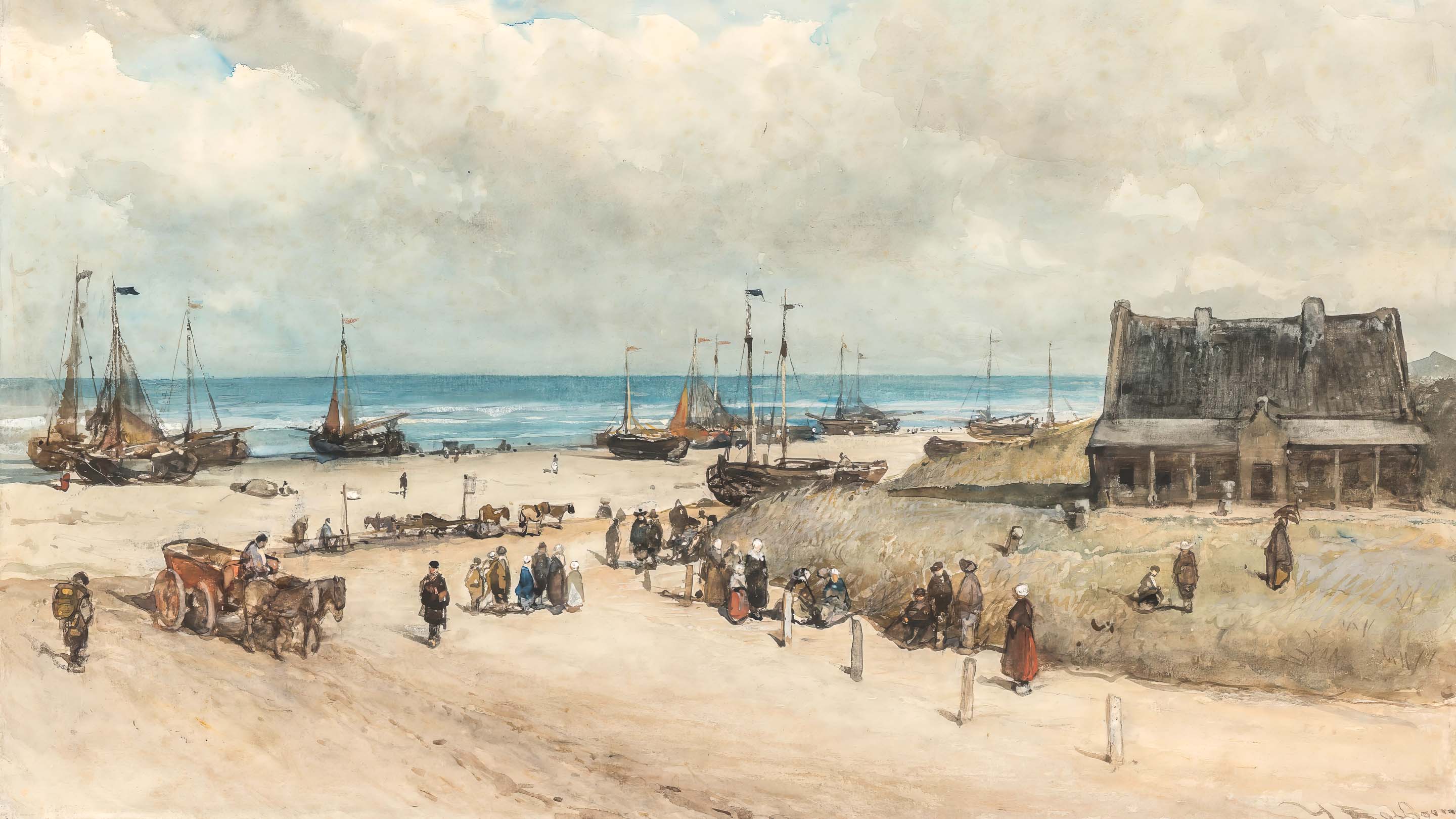Johannes Bosboom: Der Strand von Scheveningen, 1873