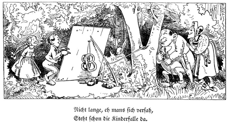 Historische Illustration zu Hänsel und Gretel