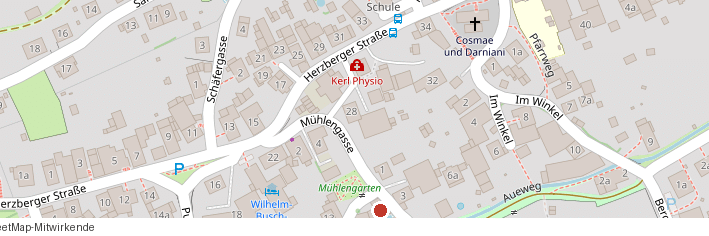 Lageplan: Wilhelm-Busch-Mühle, Mühlengasse 8 in Ebergötzen